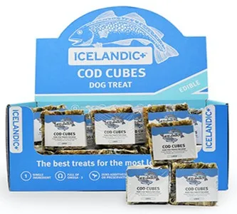 24pc Icelandic Large Cod Skin Cube Display Box - Treat